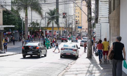 Rua José Paulino está localizada na região central de Campinas. (Foto: Daniel Hunter/WRI Brasil) 