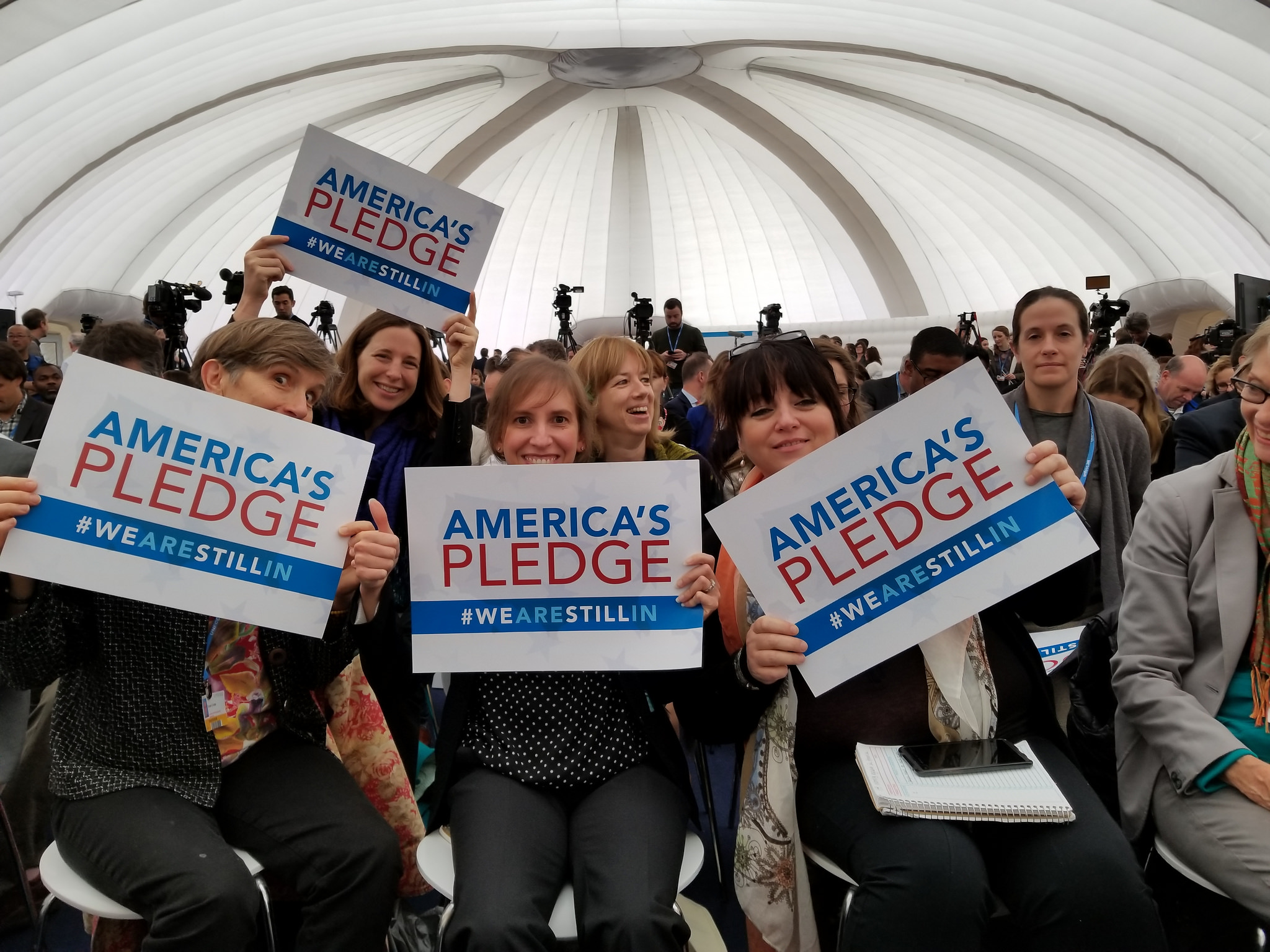 <p>At an event where America's Pledge was announced. Flickr/WRI</p>
