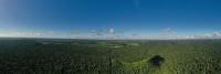 Vista aérea de floresta na região de Vitória-ES