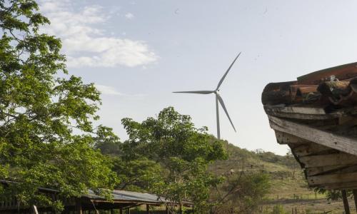 imagem mostra parque eólico na Nicarágua