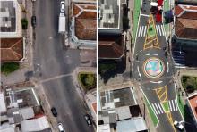 vista aérea de rua João Alfredo em Porto Alegre