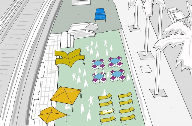 <p>ilustração mostra espaço público ampliado</p>
